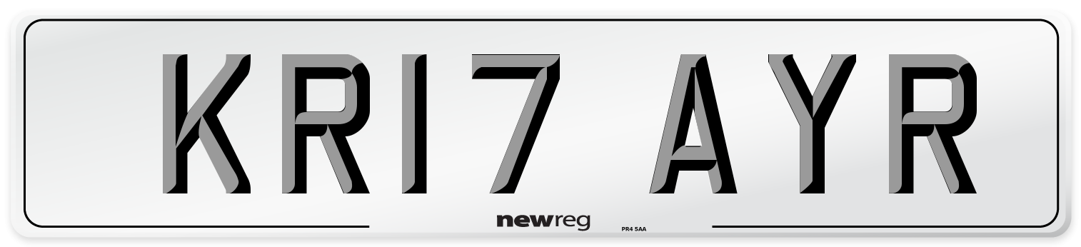 KR17 AYR Number Plate from New Reg